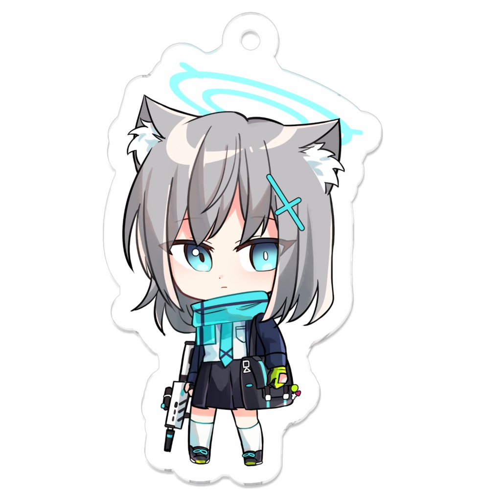 Shiroko Blue Archive Keychain 砂狼シロコ