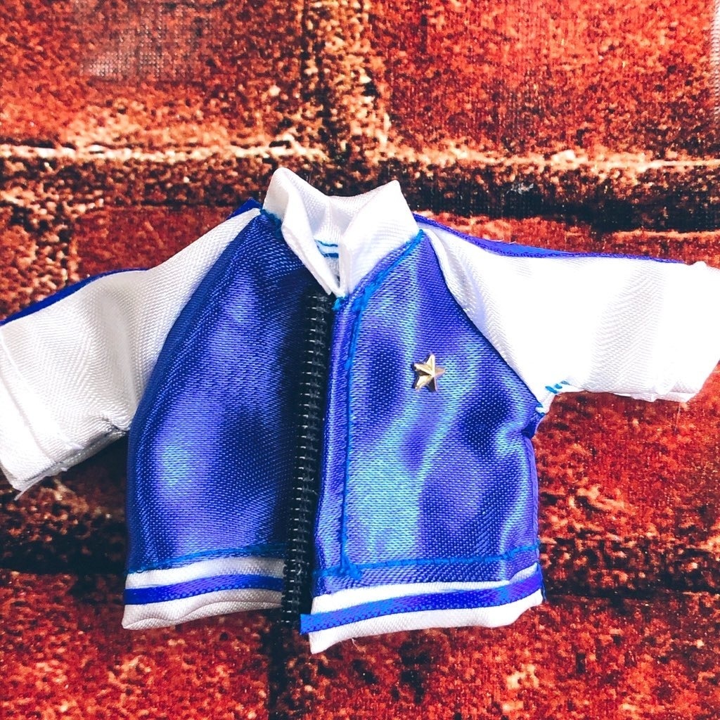 【ジャケット】💙🤍青✖️白のクールなジャケット オビツ11ねんどろいどどーるサイズ