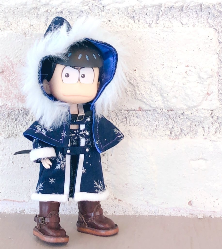 【🎄大人気の為再販】雪柄✖️紺❄️💙サンタコート2点セット オビツ11 ねんどろいどどーる兼用