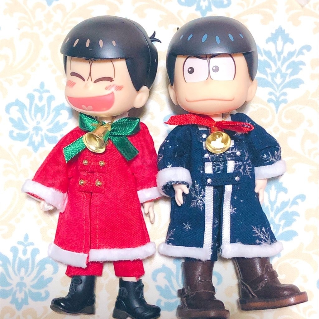 【🎄大人気の為再販】雪柄✖️紺❄️💙サンタコート2点セット オビツ11 ねんどろいどどーる兼用