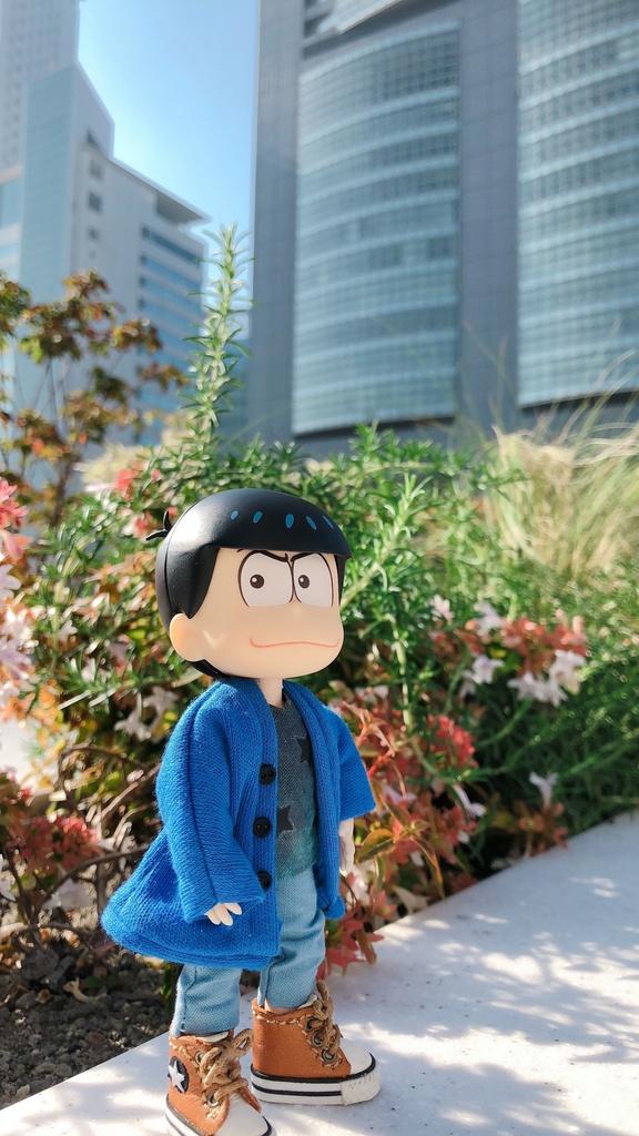 【カーディガン】手触りふわふわニット💕シンプルなブルー💙カーディガン⭐︎オビツ11ねんどろいど どーる兼用