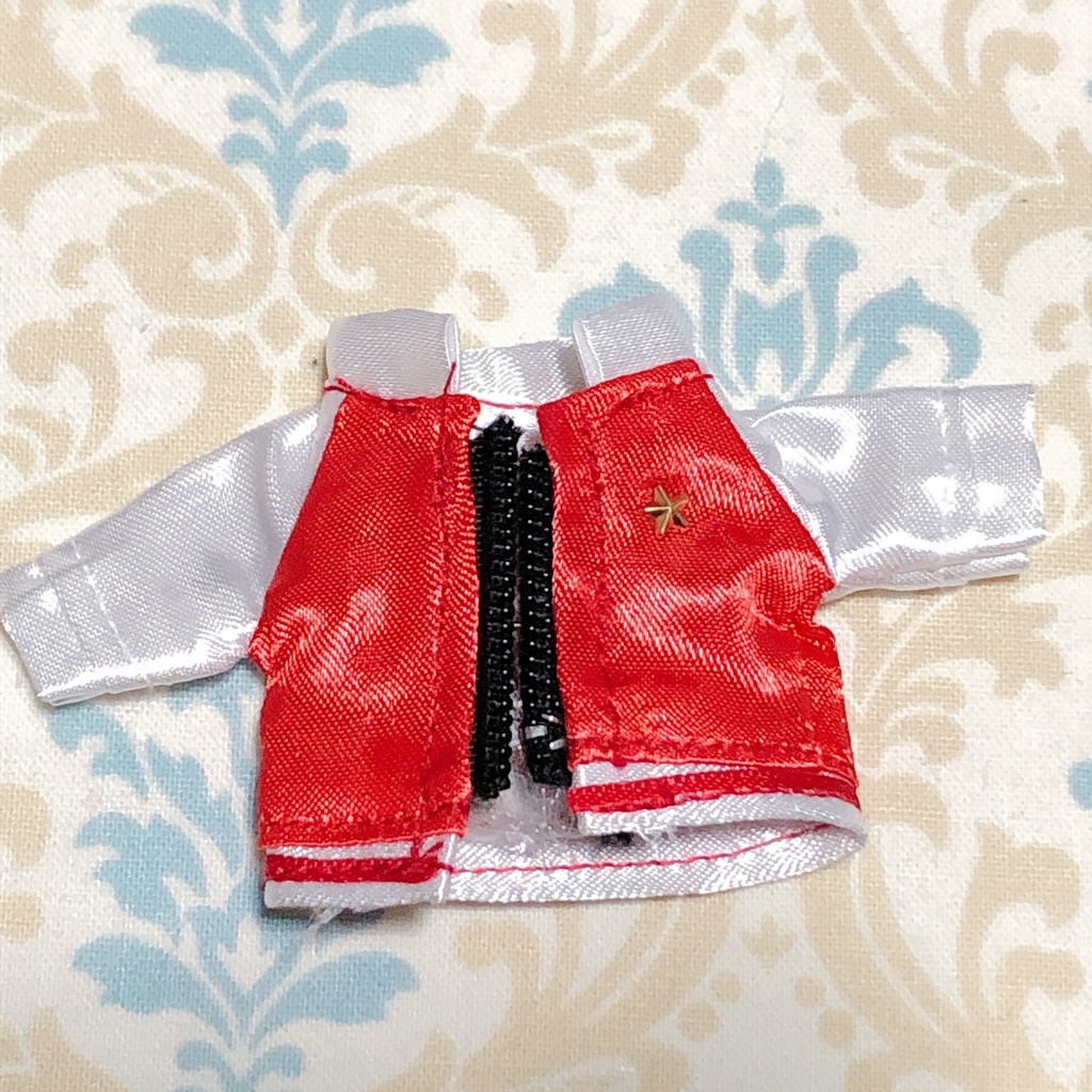 【ジャケット】❤️赤✖️白のクールなジャケット オビツ11ねんどろいどどーるサイズ