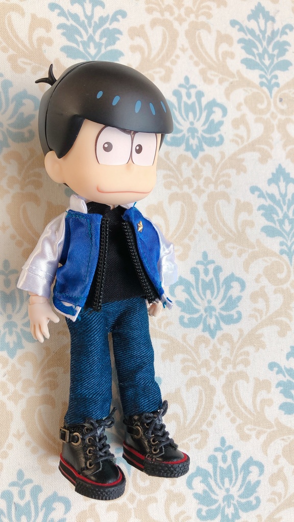 【ジャケット】💙🤍青✖️白のクールなジャケット オビツ11ねんどろいどどーるサイズ