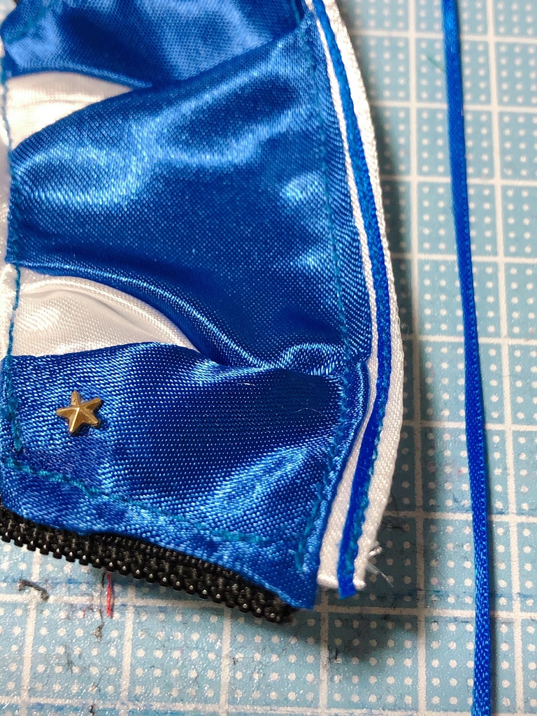 【ジャケット】💙🤍青✖️白のクールなジャケット オビツ11ねんどろいどどーるサイズ