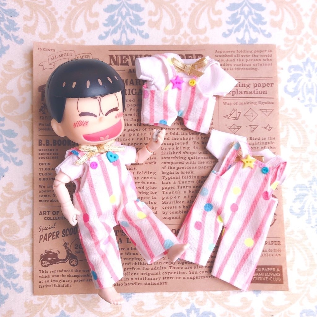 【2点セット】オレンジ🧡ボーダー2点セット⭐️ ⭐️オビツ11、ねんどろいどどーる兼用サイズ