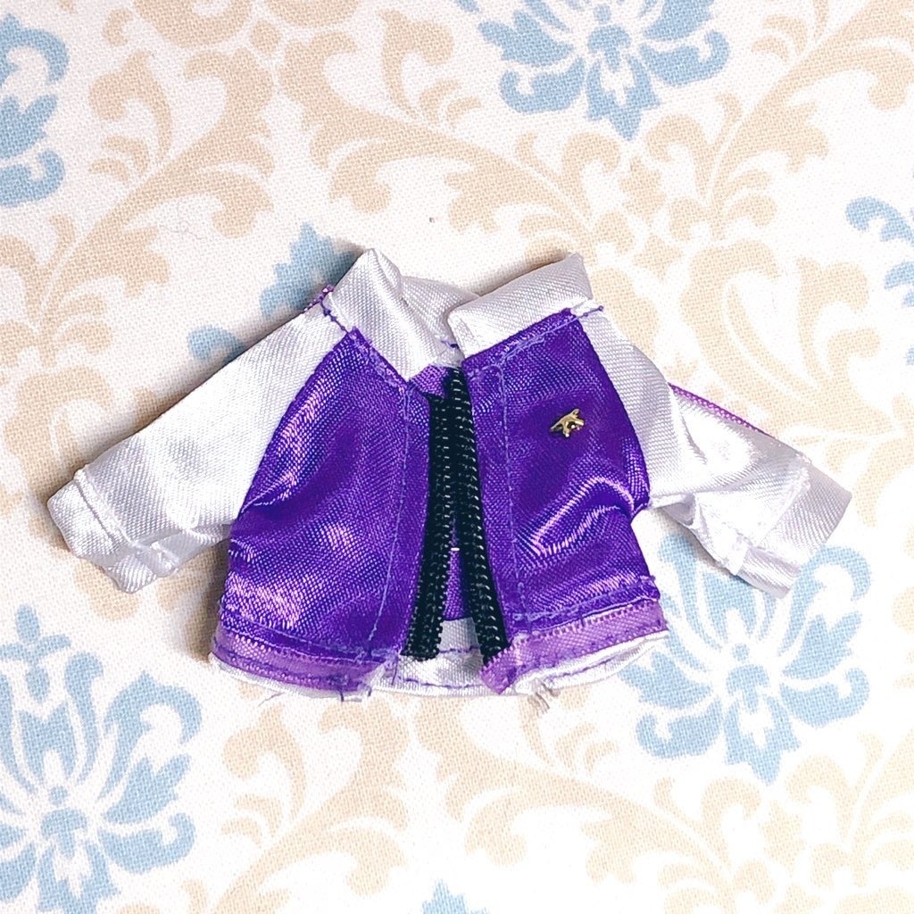 【ジャケット】💜紫✖️白のクールなジャケット オビツ11ねんどろいどどーるサイズ