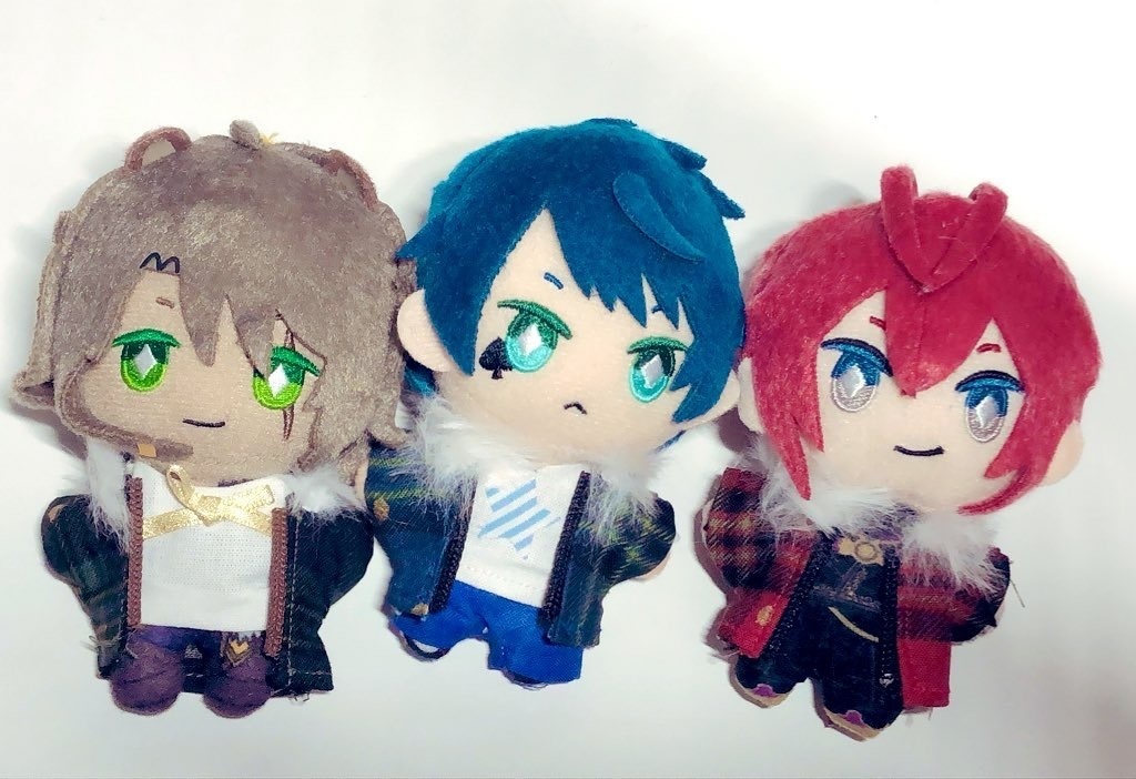 【3色】【10cmぬい】❤️💙💚チェックコート襟がもふもふコート⭐
