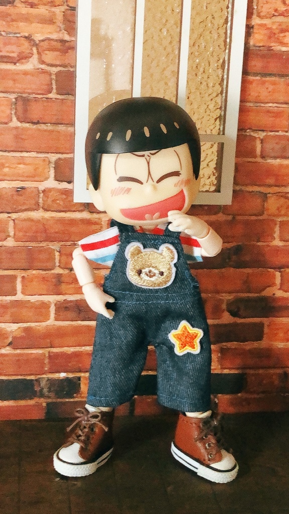 【2点セット】🐻くまさんサロペットTシャツ付き2点セット⭐️ ⭐️オビツ11、ねんどろいどどーる兼用サイズ