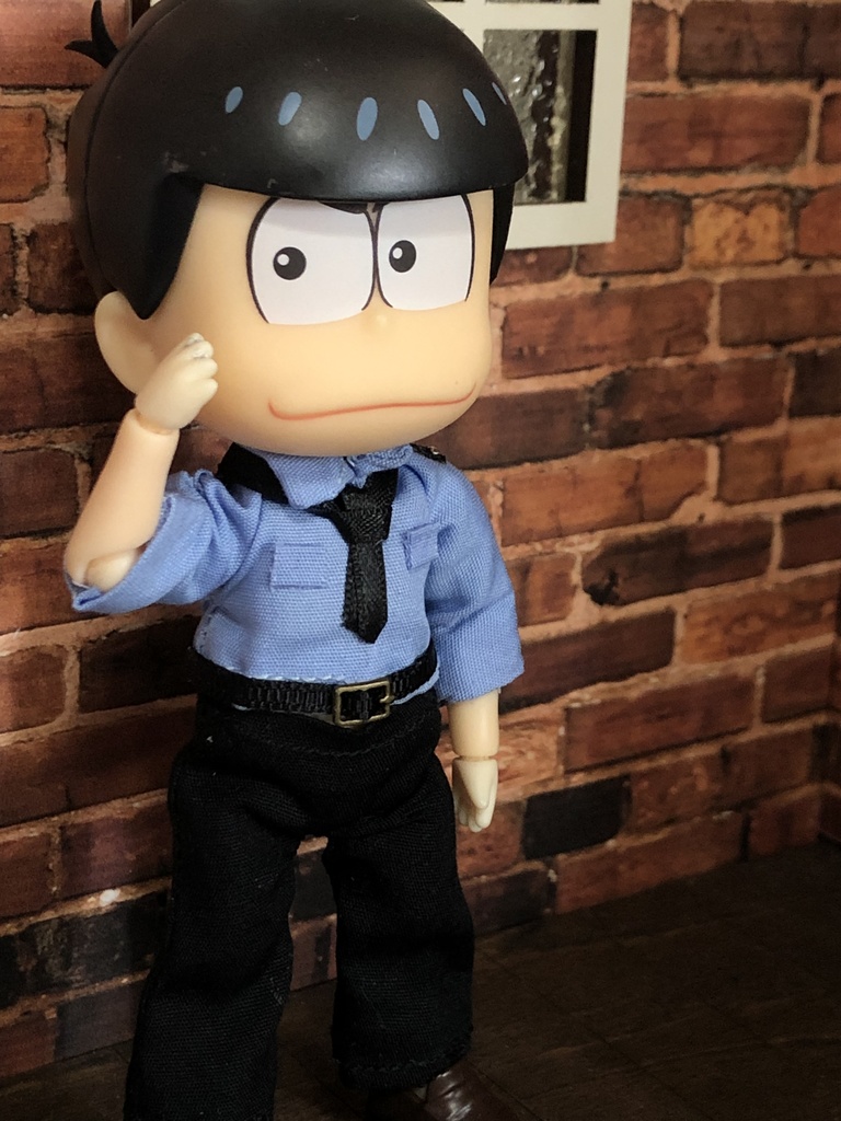 【3サイズ】ポリス風衣装2点セット🖤オビツ11ねんどろいどどーるピコドー10