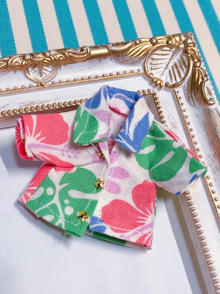 【3色】❤️💙💛ハイビスカス🌺パイナップル🍍柄　オビツ11ねんどろいどどーる兼用