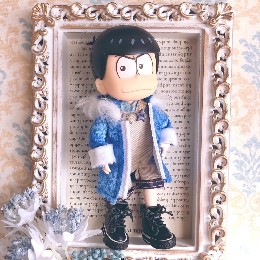あったかふわふわ雪柄モッズコート⭐︎オビツ11ねんどろいどどーる兼用