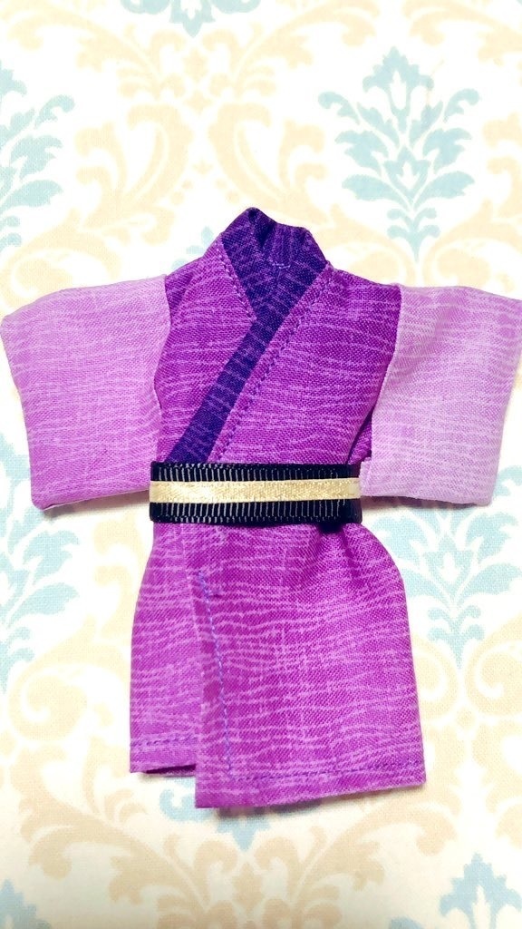 【着物】むら染めパープル着物3点セット⭐︎オビツ11 ねんどろいどどーる 