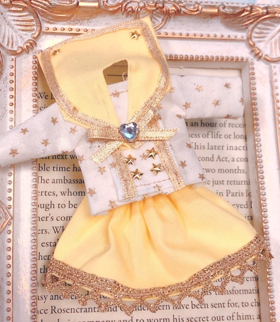 💛キラキラ星柄セーラー服💛スカート上下2点セットオビツ11 ねんどろいどどーる