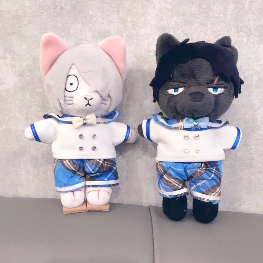 【15センチぬい】🩵チェック柄セーラー服❤️