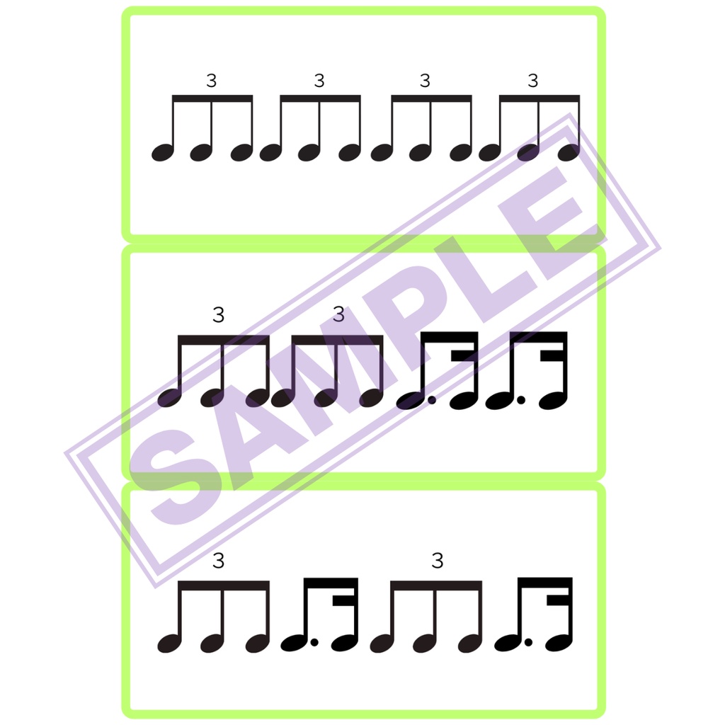 【自宅プリント用】リズム練習カード