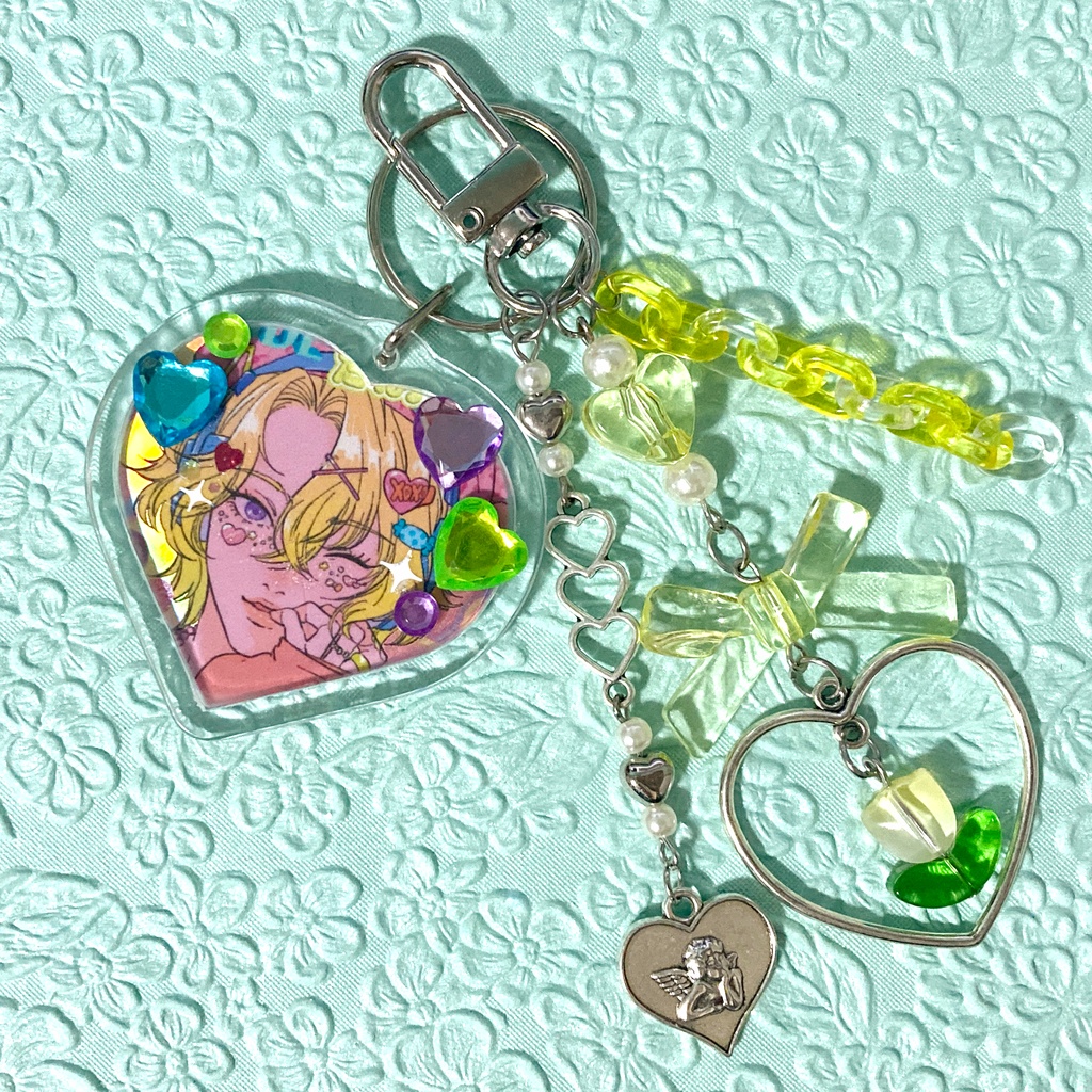 ハートキーホルダー(ひよりくん)