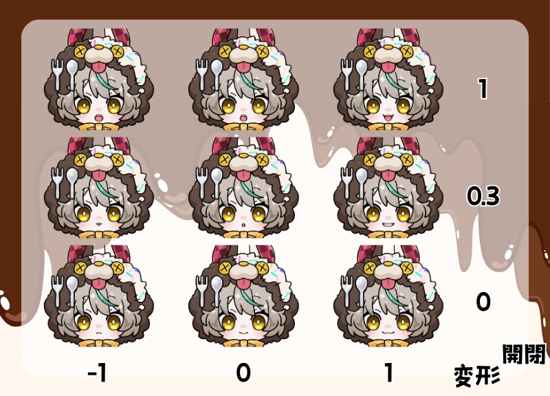 【汎用モデル】マスコットちゃん【お菓子モチーフ】