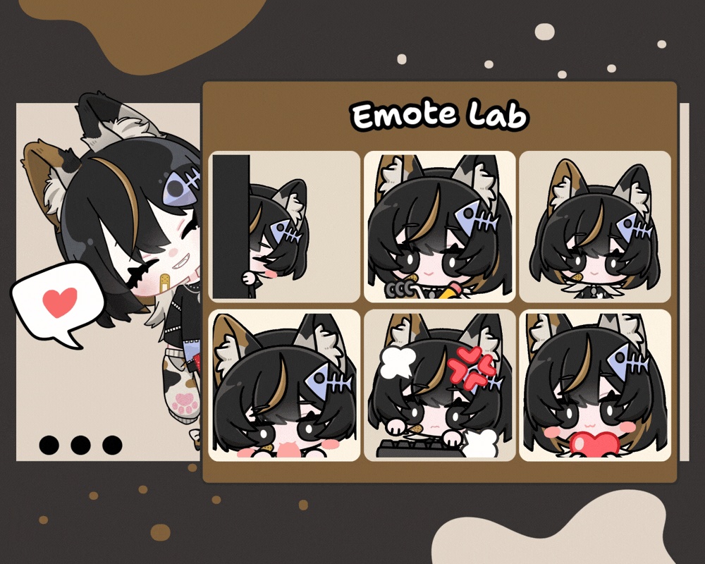 【EmoteLab】三毛猫カラーの女の子【カスタムテクスチャ】