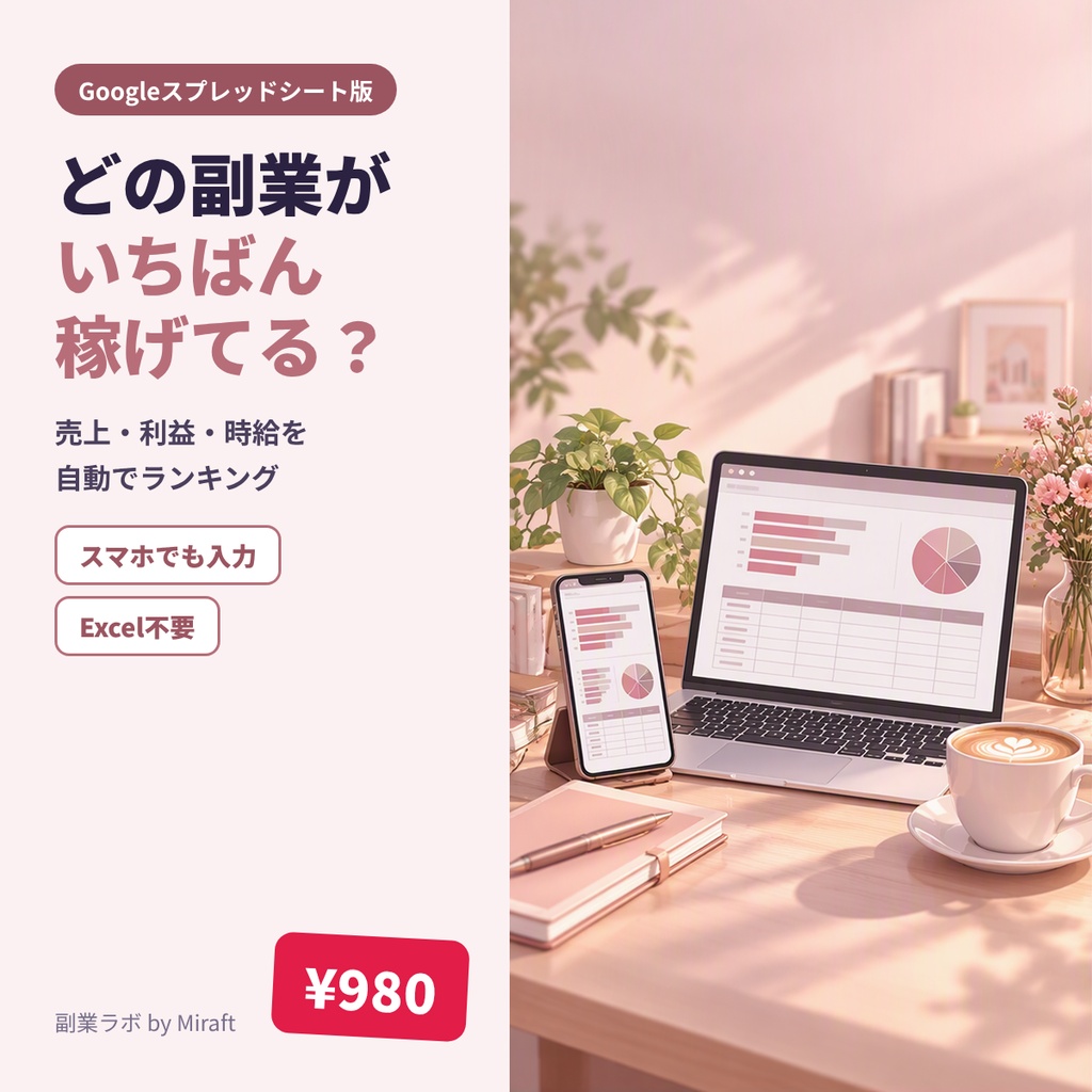 複数副業ポートフォリオ管理シート Googleスプレッドシート版