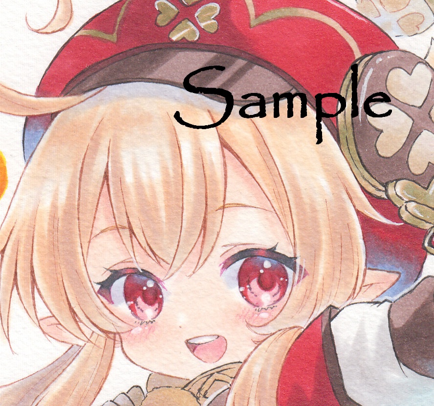 *手描きイラスト原画*原神*クレー*A5サイズ*