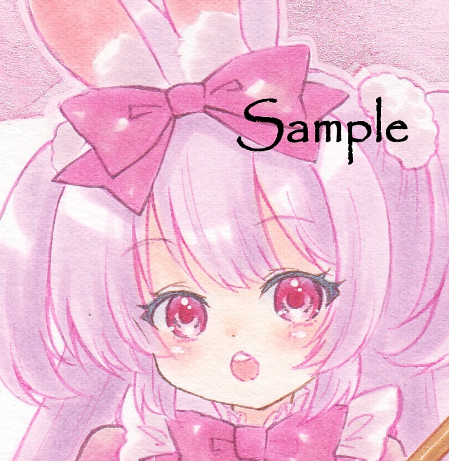 ＊手描きイラスト原画＊創作＊お掃除メイド（クレール）＊A5＊