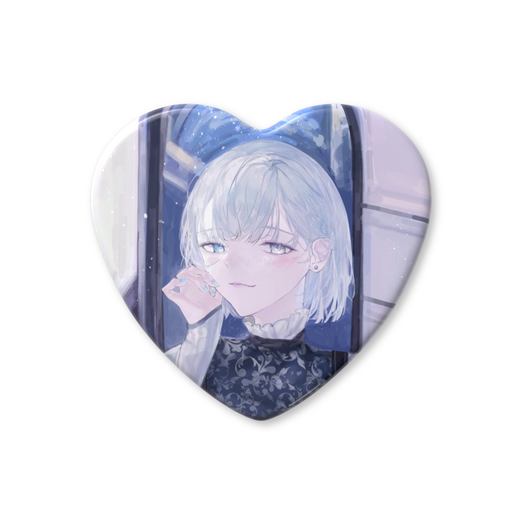 ハート缶バッジ