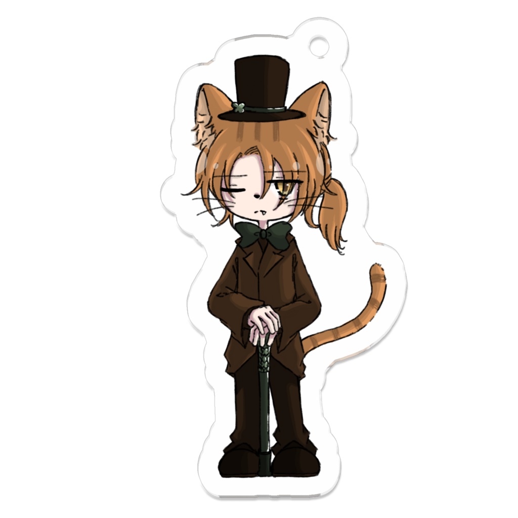 St. Patrick's Day - 茶トラ様 アクリルキーホルダー