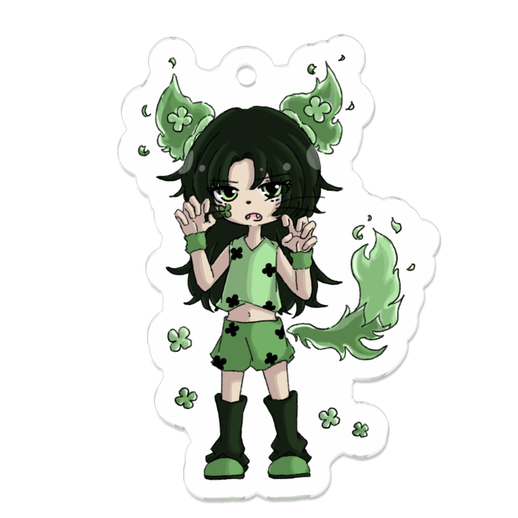 St. Patrick's Day - オオカミちゃん アクリルキーホルダー