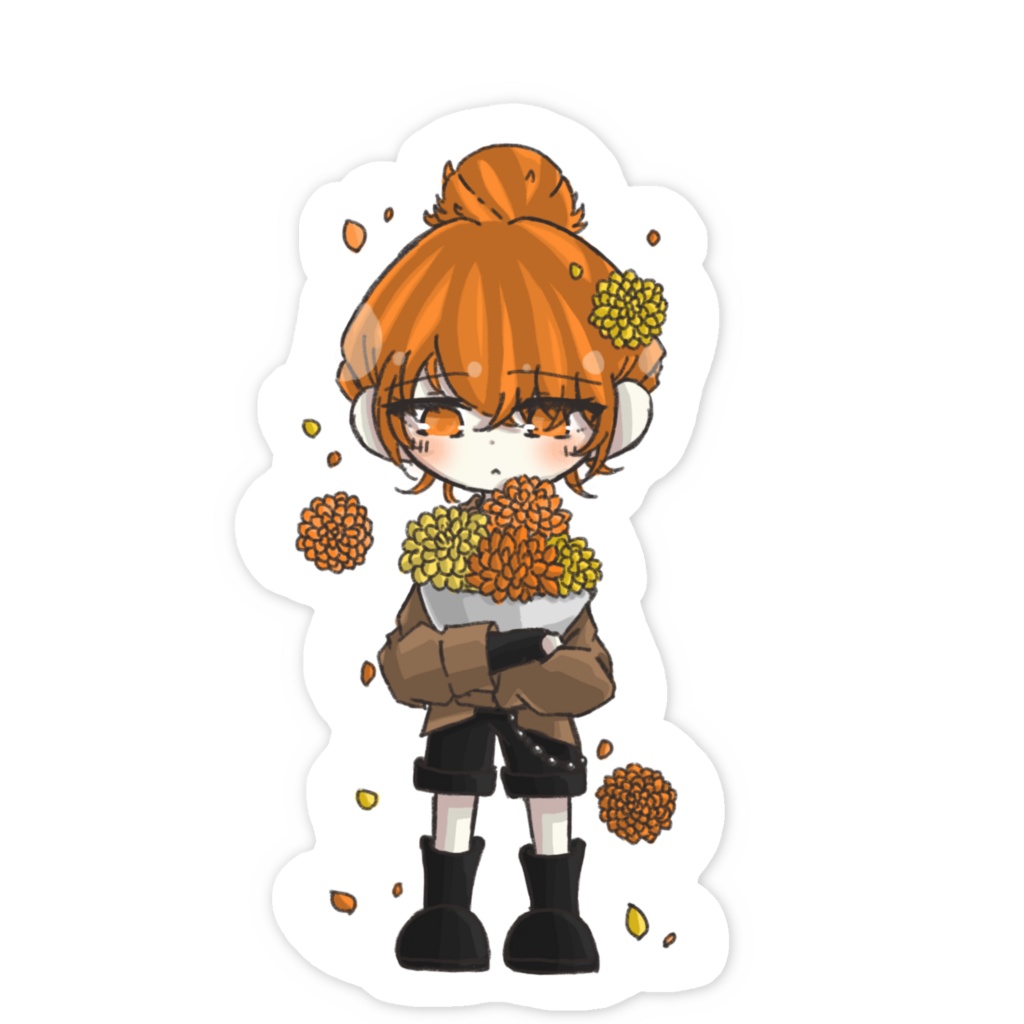 ダリア - スマホステッカー