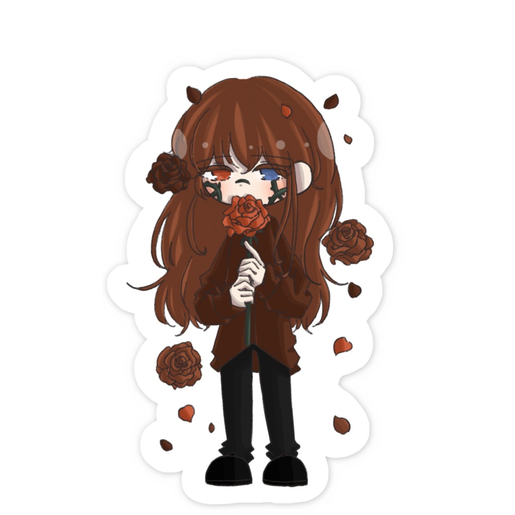 バラ - スマホステッカー