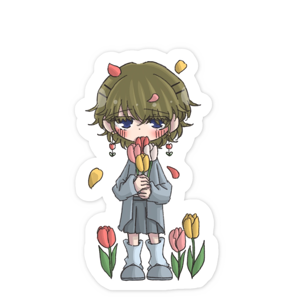 チューリップ - スマホステッカー