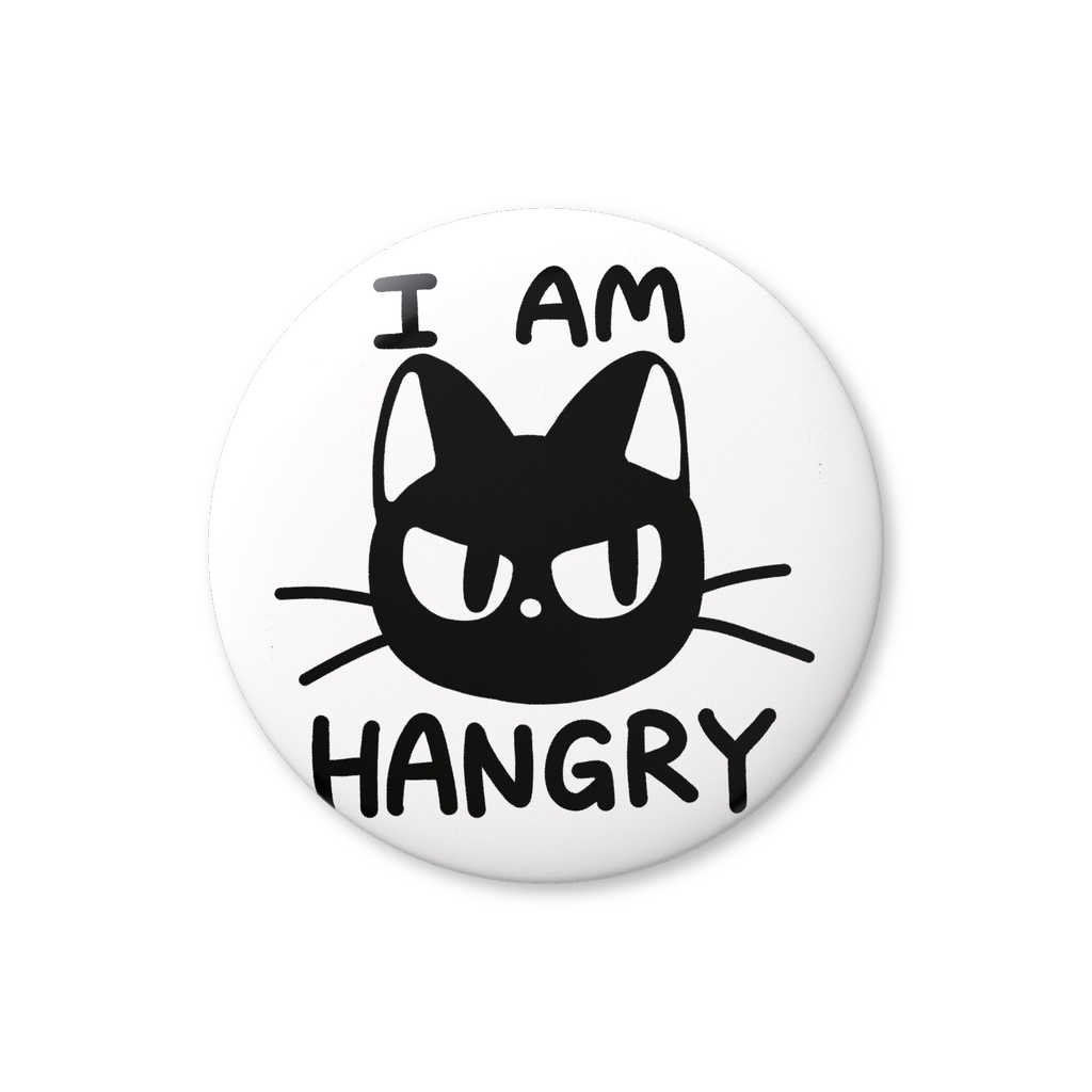 I AM HANGRY 缶バッジ