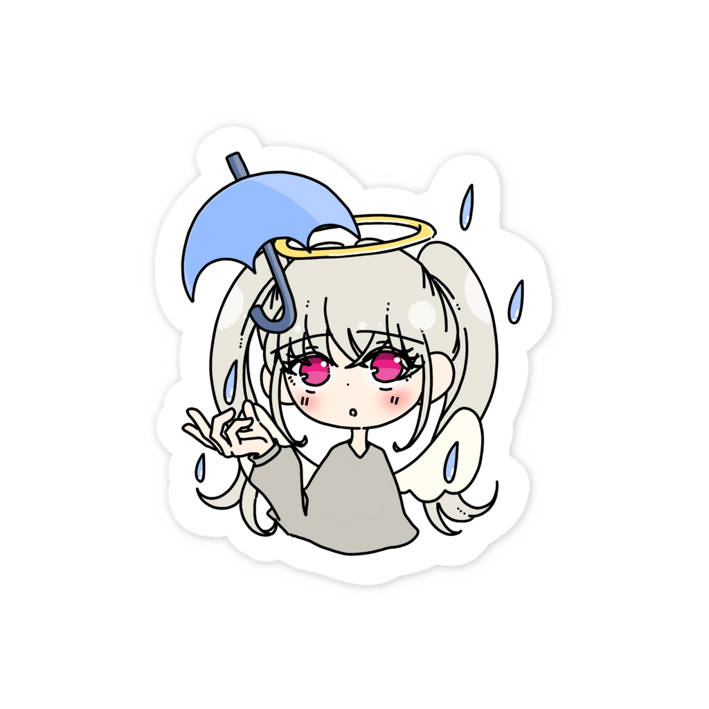 天使 雨 - スマホステッカー