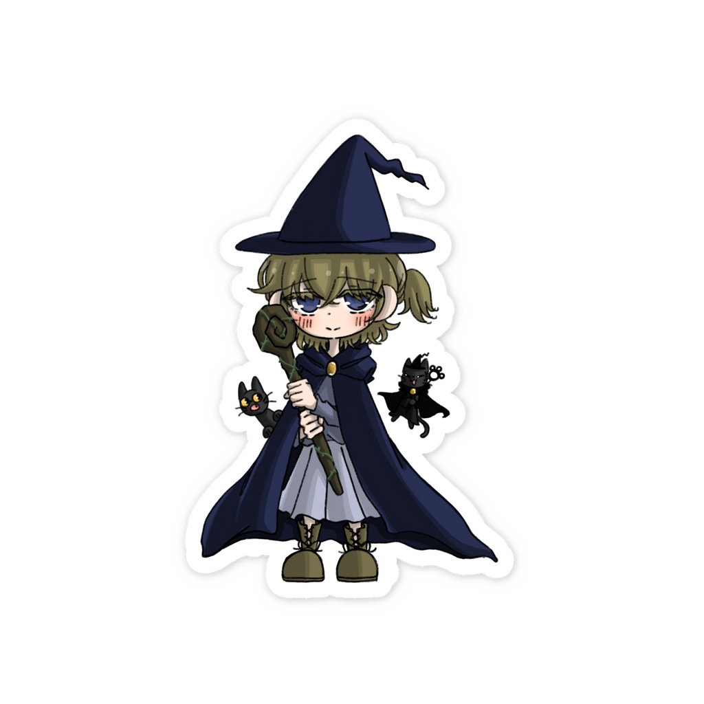 ハロウィングッズ - チューリップ (魔女) - ステッカー