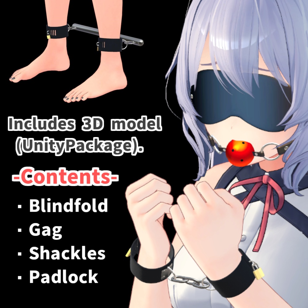 Muzzle Eye Mask + Restraint Set