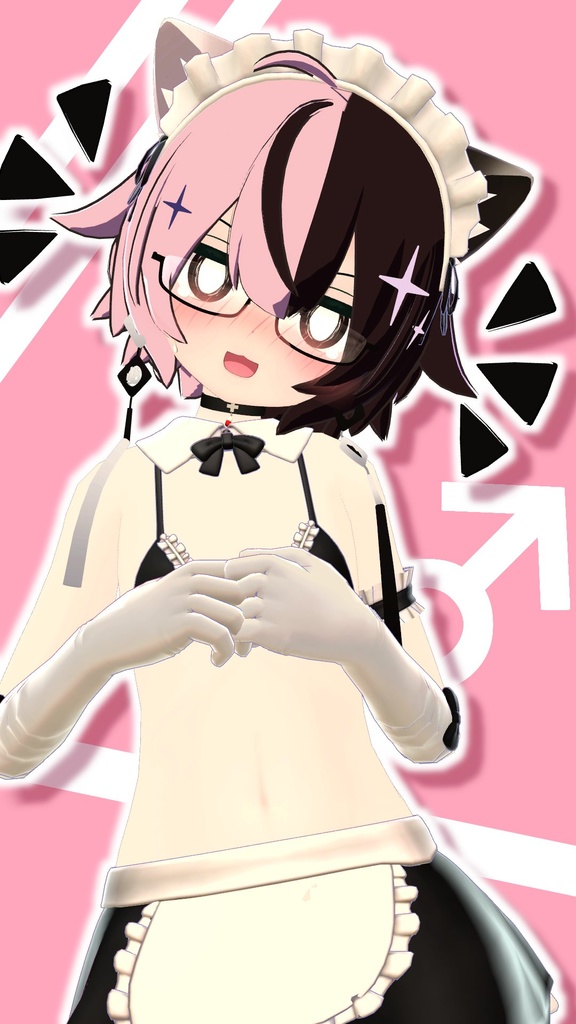 【ビキニ風】おとこの娘メイド服 (こまどアバター対応)