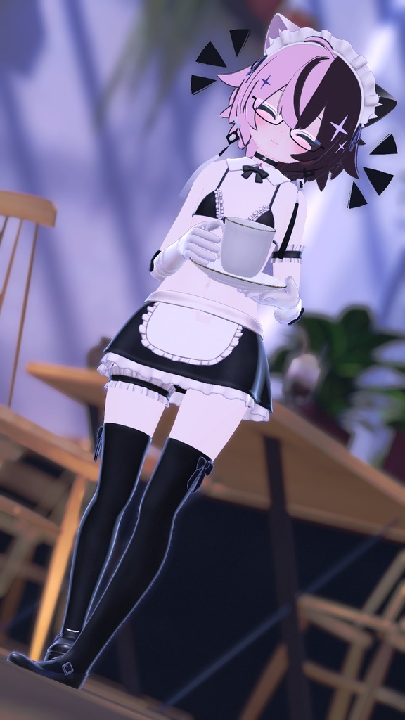 【ビキニ風】おとこの娘メイド服 (こまどアバター対応)