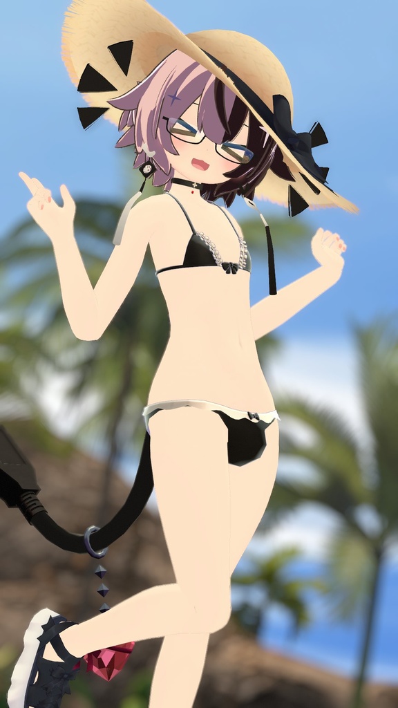 【ビキニ風】おとこの娘メイド服 (こまどアバター対応)