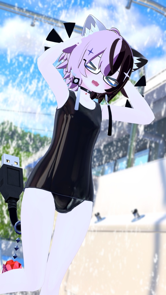 【VRChat】おとこの娘スクール水着(こまどアバター対応)
