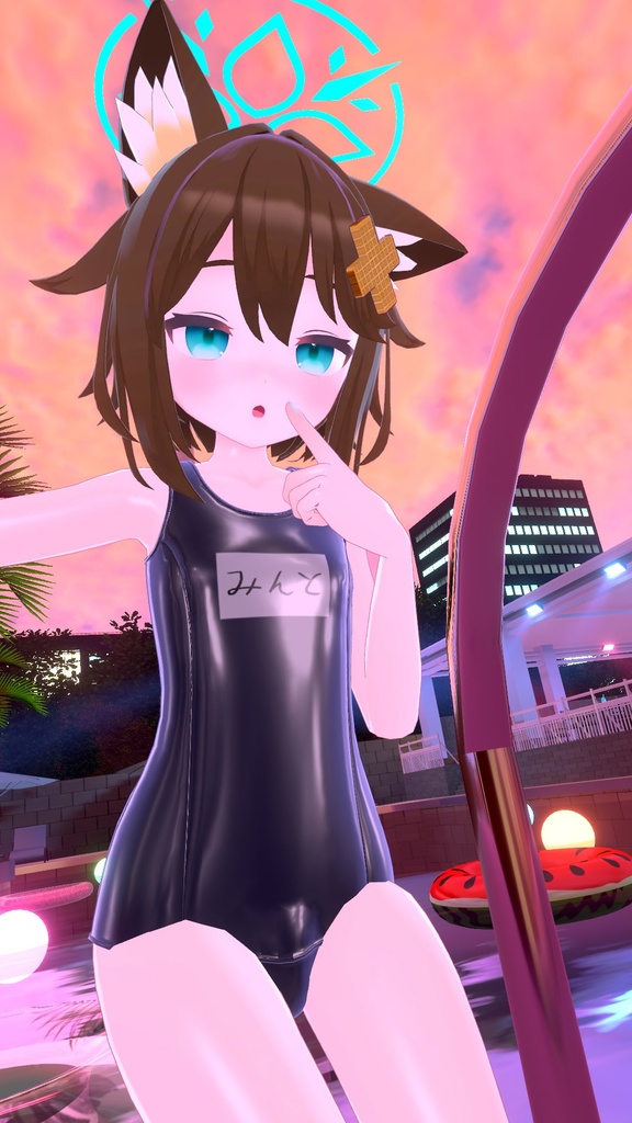 【VRChat】おとこの娘スクール水着(こまどアバター対応)