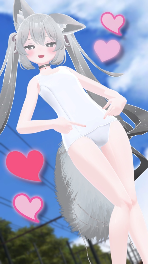 【VRChat】おとこの娘スクール水着(こまどアバター対応)