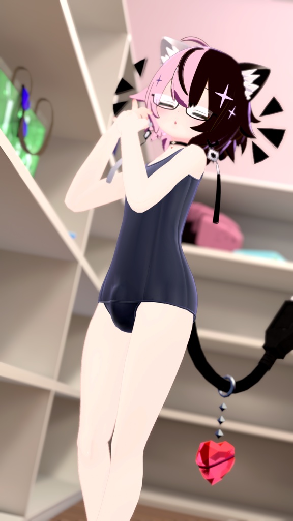 【VRChat】おとこの娘スクール水着(こまどアバター対応)