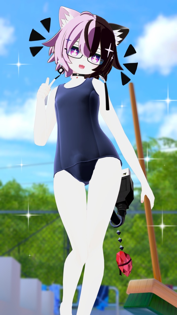【VRChat】おとこの娘スクール水着(こまどアバター対応)