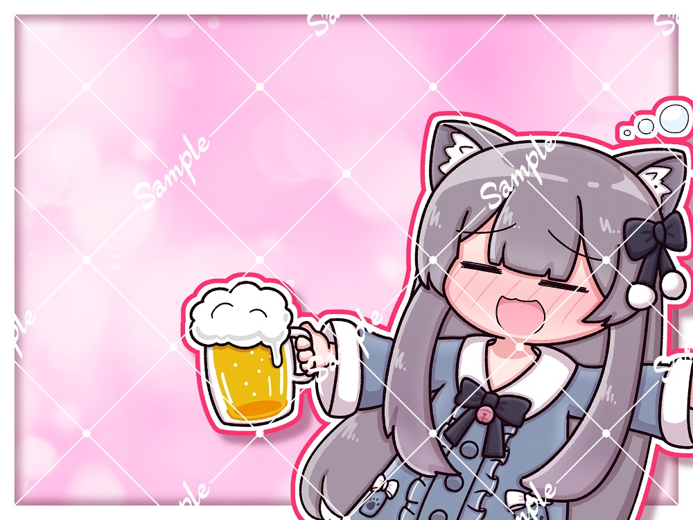 【無料】ソーシャル欄用サムネイルイラスト01 お酒 (ミルクちゃん)