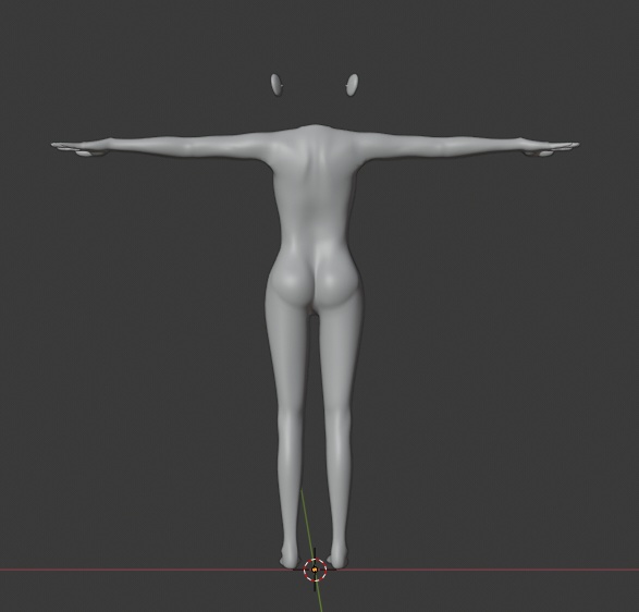 【商用利用可】3Dモデル制作補助用女性素体+unity準拠humanoidボーン