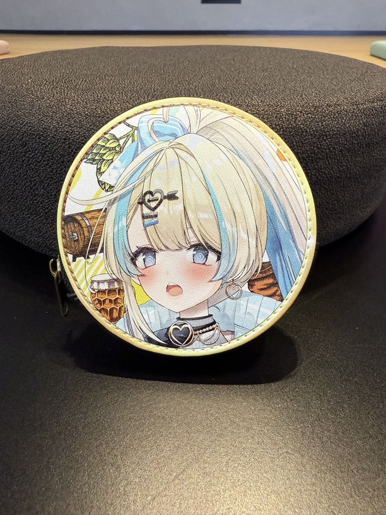 2024年誕生日限定記念グッズ！ビール大好き恋因ちゃんのコインケース（小銭入れ）丸型