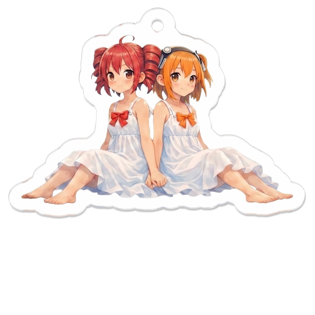 【二次創作】重音テト＆足立レイ アクリルキーホルダー（楽曲「くじらの夢」より）