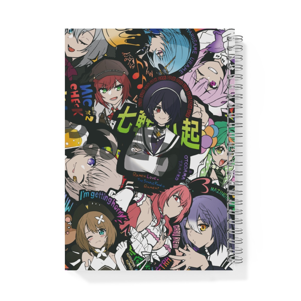 あおぎり高校ステッカーコラージュ リングノート