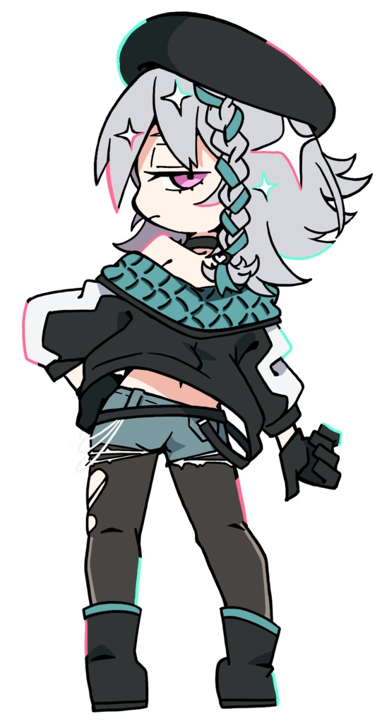 萌エト オーロラスマホステッカー