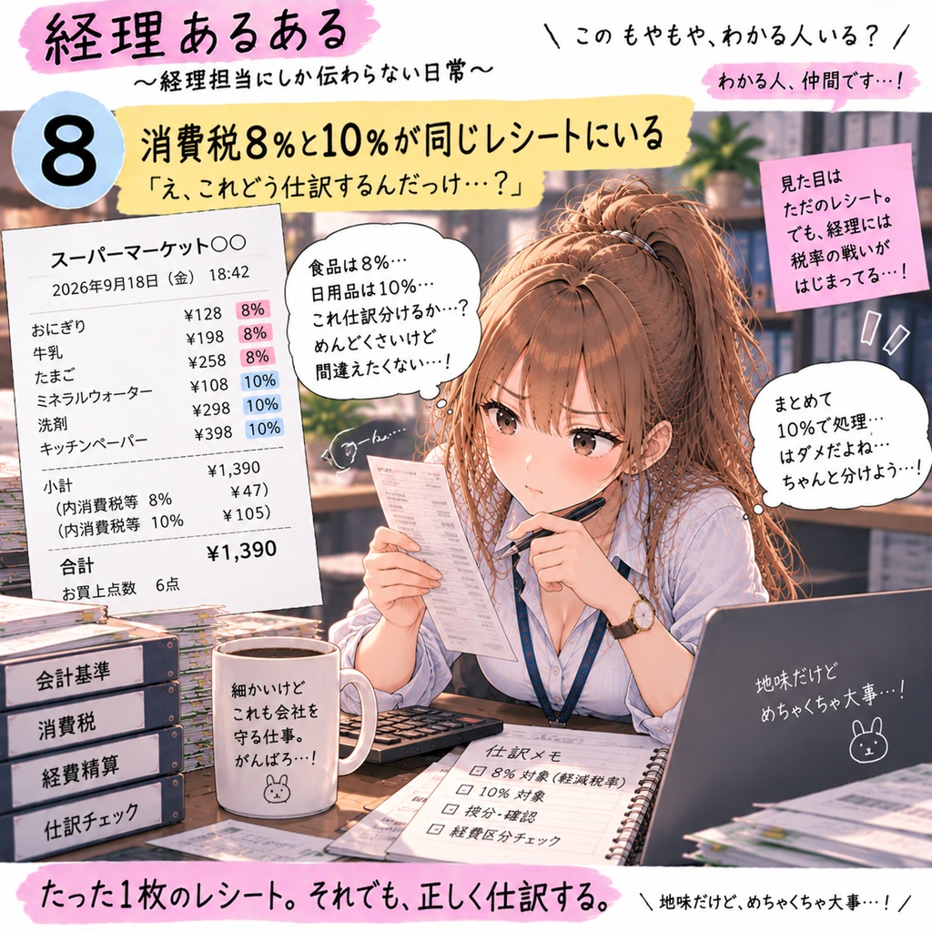 経理担当にしか伝わらない「経理あるある」20選|AIイラスト画像集